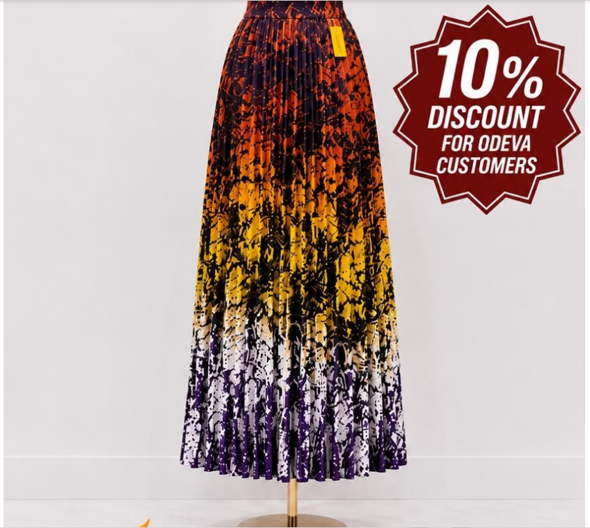 Pleated Long Skirt